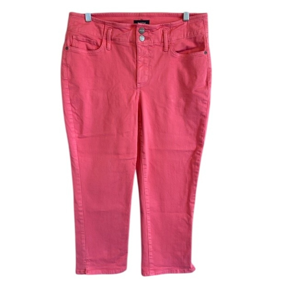 NYDJ Women's Pink Mauve Denim Crop Capri Stretch Jeans 10 Lift Tuck Technology